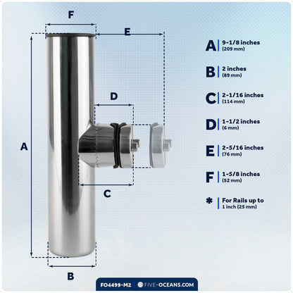 Clamp-on Rod Holder, Stainless Steel, 2-Pack – FO4499-M2 - Five Oceans