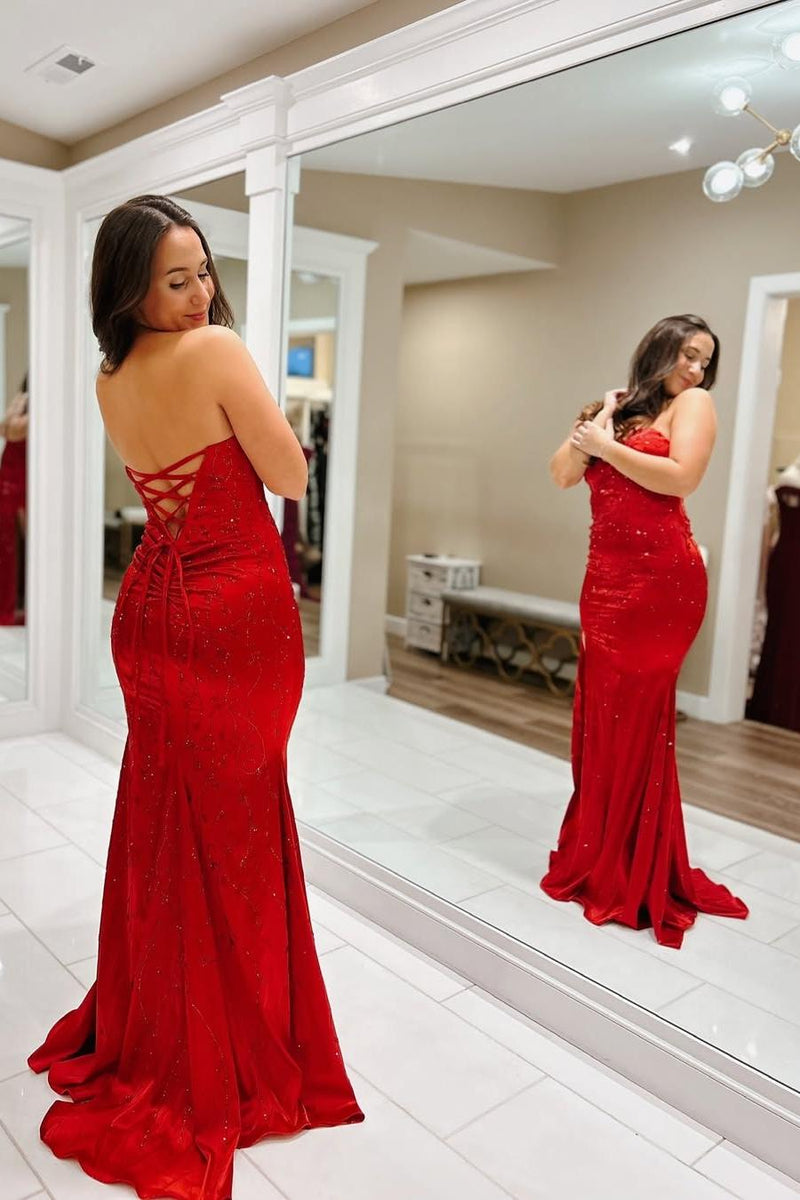 Classictrapless Backlessn-tiednt Prom Dress