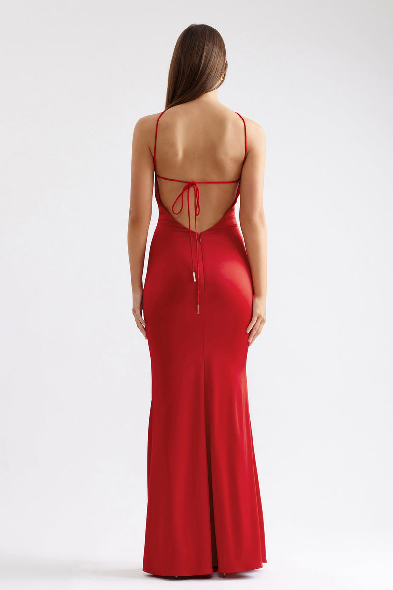 Claudette Dress - Scarlet - SHOPJAUS - JAUS