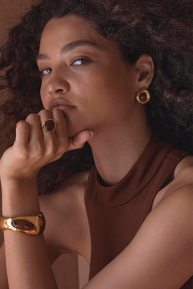 Como Earrings - 24k Gold Plated