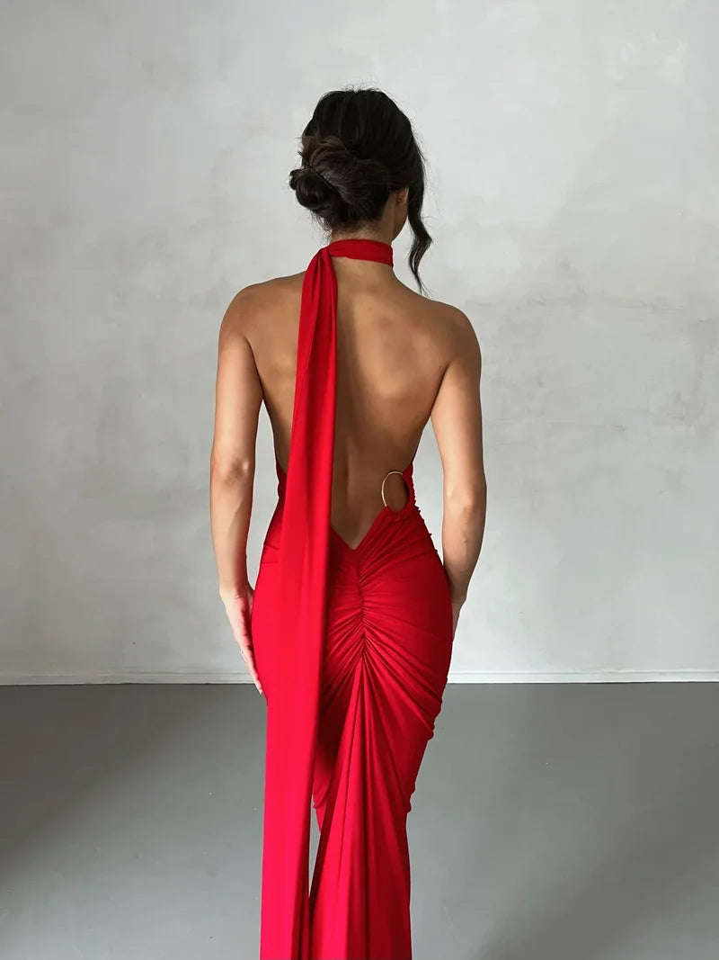 Constantina Gown - Red - JAUS