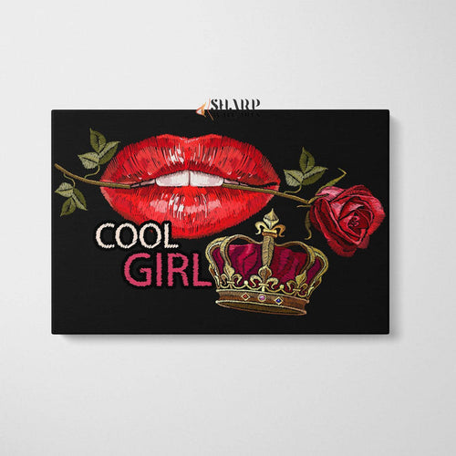Cool Girl Lips - Fashion Wall Art - SharpWallArts