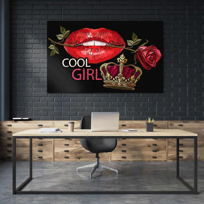 Cool Girl Lips - Fashion Wall Art - SharpWallArts