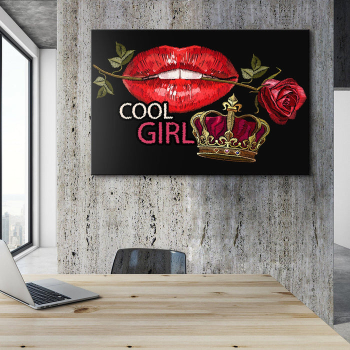 Cool Girl Lips - Fashion Wall Art - SharpWallArts