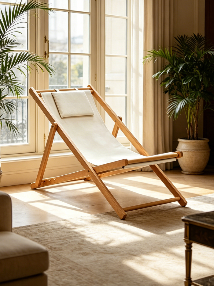 COSTA Folding Sling Chair with Headrest Cushion