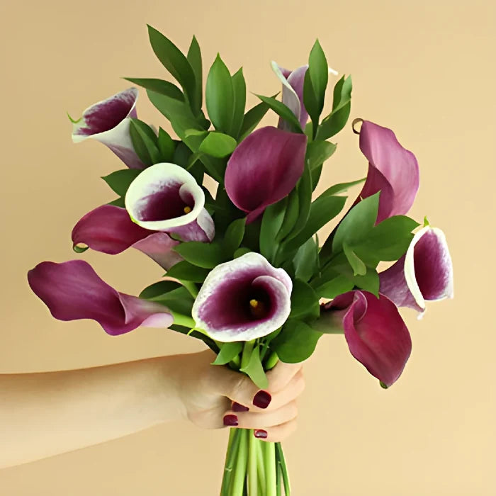 Creamy Purple Mini Calla Lily Centerpieces