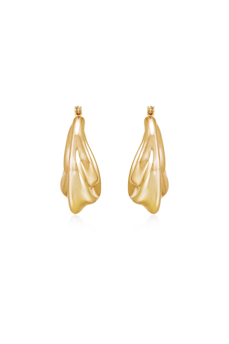 Crescent Swirl Hoop Earrings