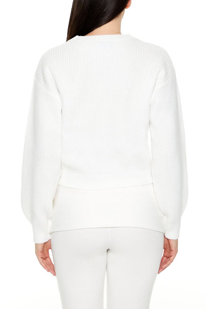 Cropped Drop-Sleeve Sweater