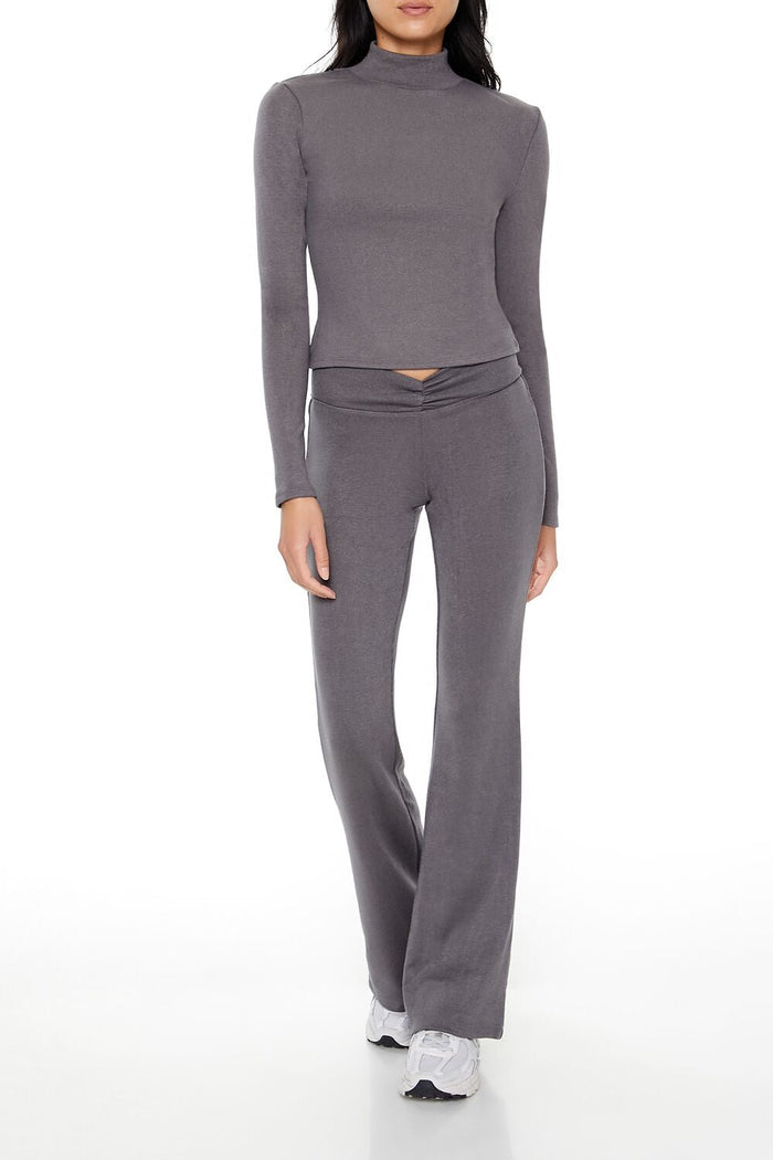 Cropped Mock Neck Top