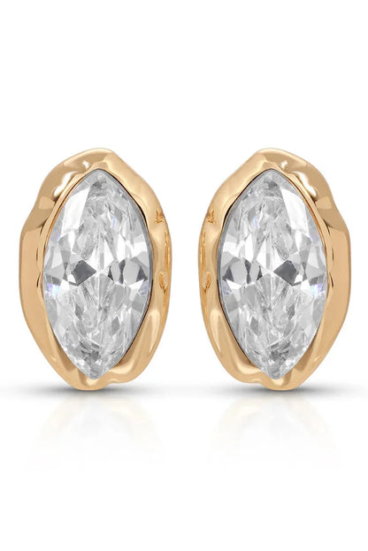 Crystal Luxe Mini Studs - Clear
