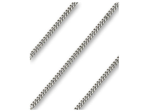 Curb Light Chain, 24" length with lobster claw clasp, Silver Plated