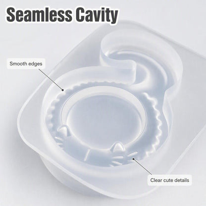 Cute Cat-Shaped Storage Tray Resin Mold