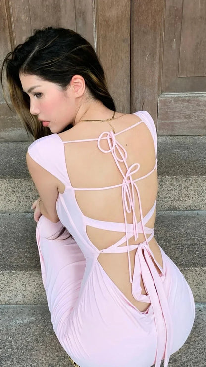 Cute Mermaid Off the Shoulder Pink Long Prom Dress with Criss Cross Back,AST2306