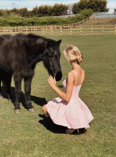 Cute Pink Deep V Polka Dot A-line Birthday Dress Homecoming Dress