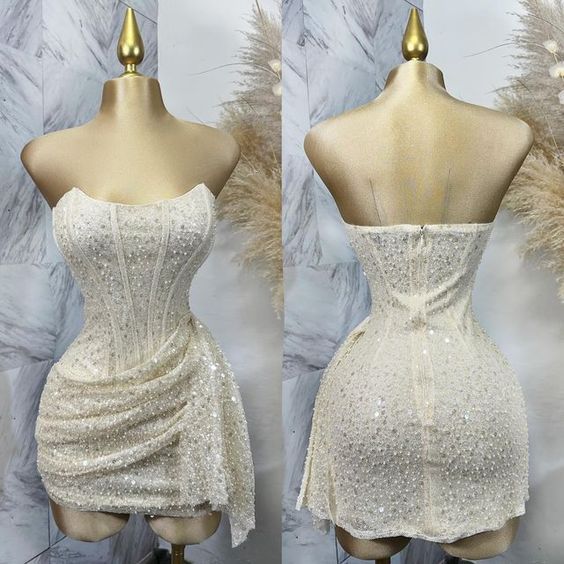 Cute Pink Sleeveless Sequined Slim Fit Hip 17th Birthday Homecoming Dress