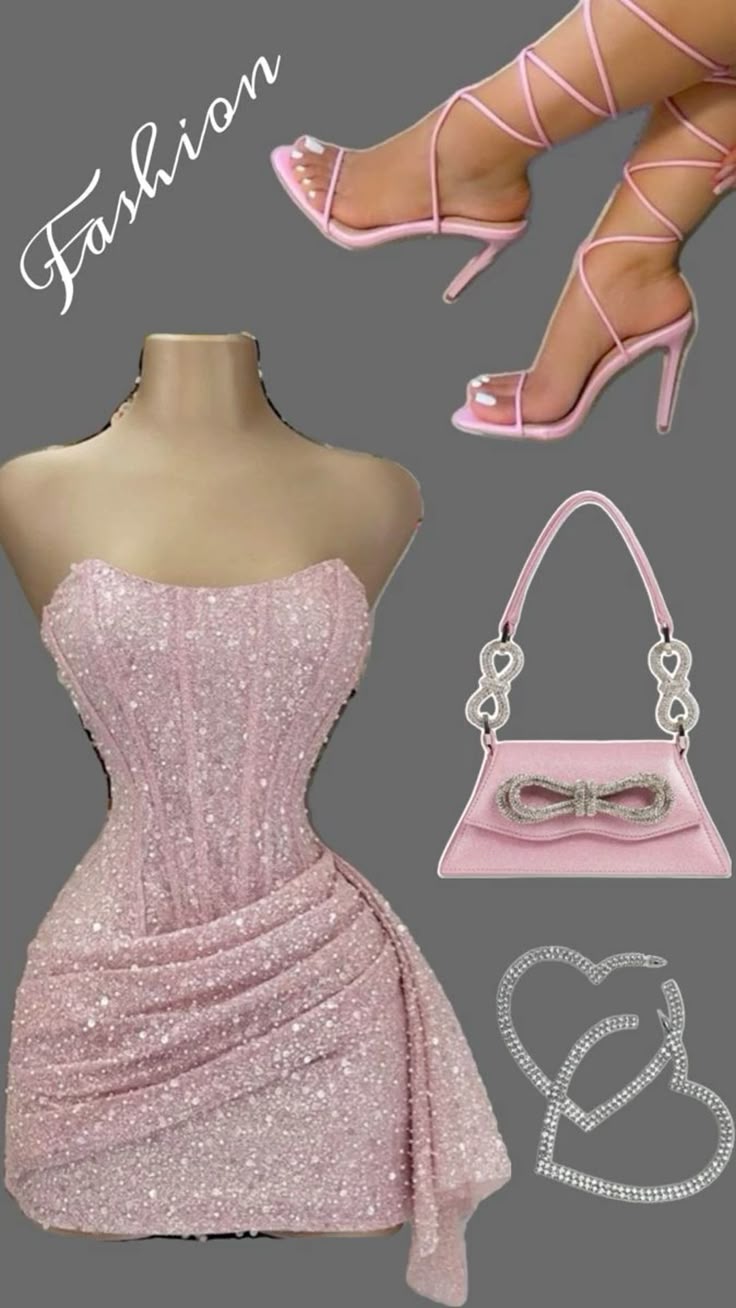 Cute Pink Sleeveless Sequined Slim Fit Hip 17th Birthday Homecoming Dress