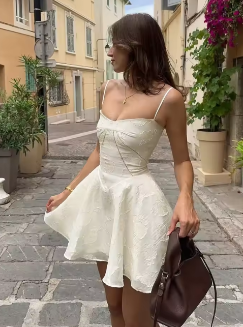 Cute Spaghetti Strap A-Line Homecoming Dresses, Chiffon Sleeveless Short Prom Dresses