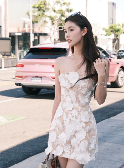 Cute Strapless Sheath Homecoming Dresses, Tulle Applique Sleeveless Short Prom Dresses