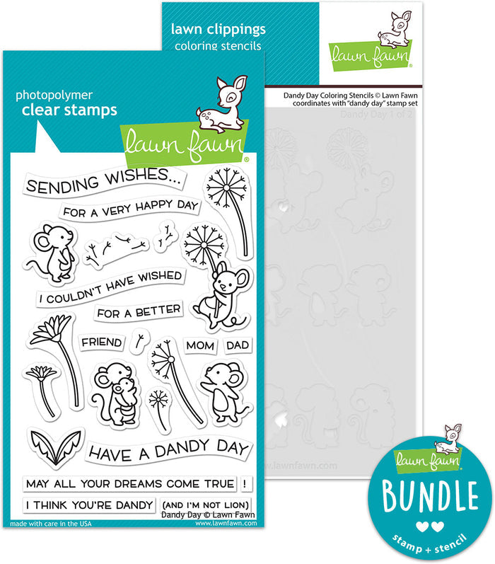dandy day (stamp+coloring stencil bundle)