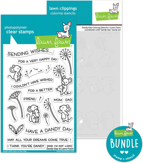 dandy day (stamp+coloring stencil bundle)