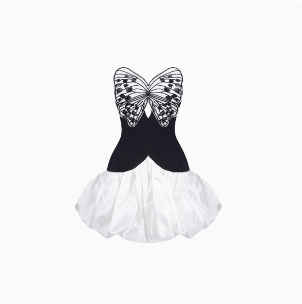 Design Bow Cloud Bud Puffy Birthday Dress Homecoming Dress