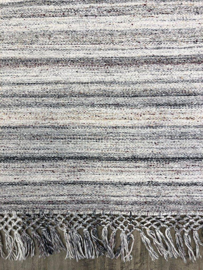 Dhurry Grey / Red - Area Rug Shop