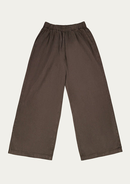 Brown pants on a light beige background