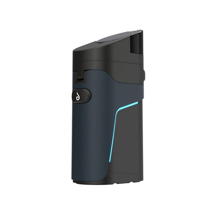 Compact, black Dr. Dabber Ghost 2 vaporizer with blue accent, single activation button, and sleek design.