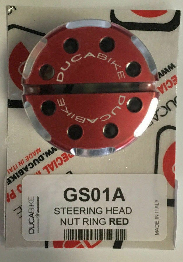 DUCABIKE for Ducati Steering Head Nut Ring Red GS01A