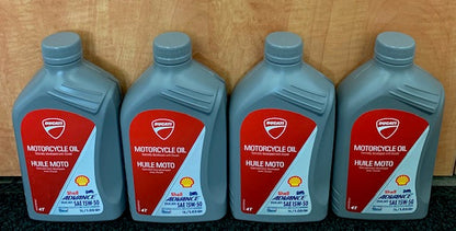 Ducati Shell Advance Ultra 4T 15w-50 Full Synthetic, Ducati oil only 4 Liters no filter or crush washer