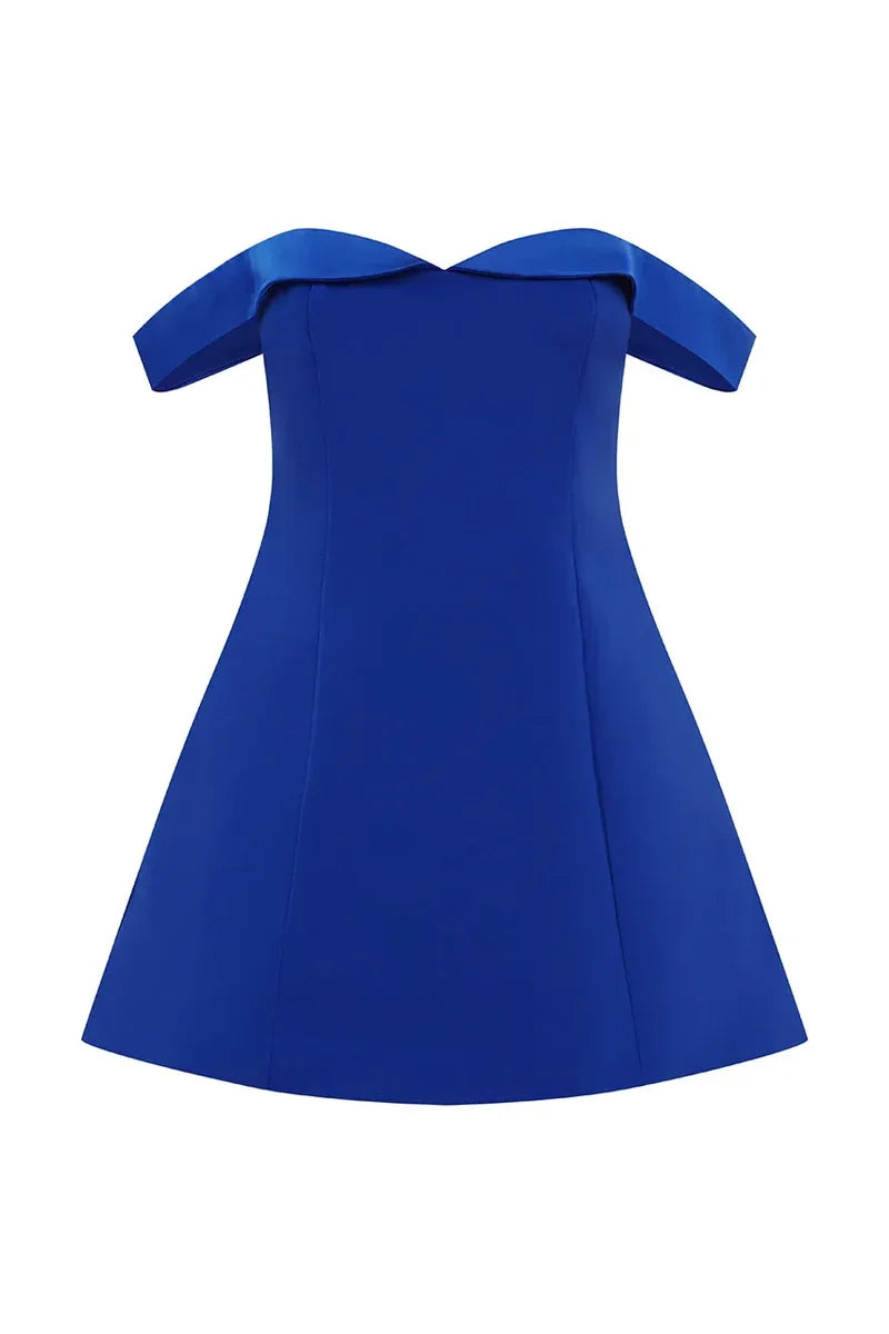 Ebony Mini Dress - Royal Blue