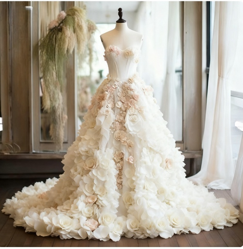 Elegant Ball Gown Sweetheart Long Wedding Dresses, Tulle Appliques White Bridal Gowns, Sleeveless Bridal Dresses