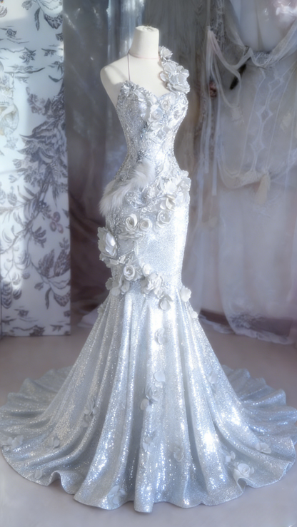 Elegant Halter Mermaid Burgundy Long Prom Dresses Sequin Burgundy Evening Dresses