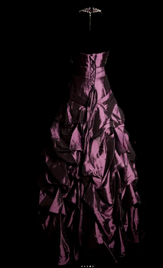 Elegant Halter Purple Long Prom Dresses Beaded Satin A-Line Birthday Dress