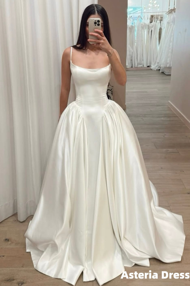 Elegant Ivory Wedding Ball Gown Sleeveless Bridal Dresses
