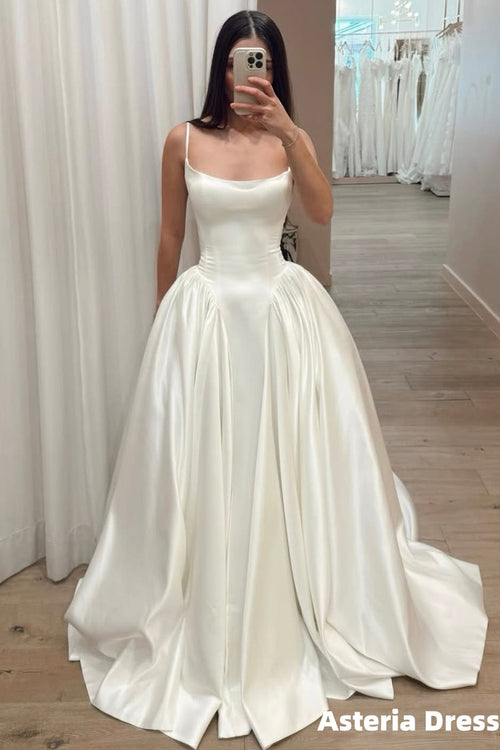 Elegant Ivory Wedding Ball Gown Sleeveless Bridal Dresses