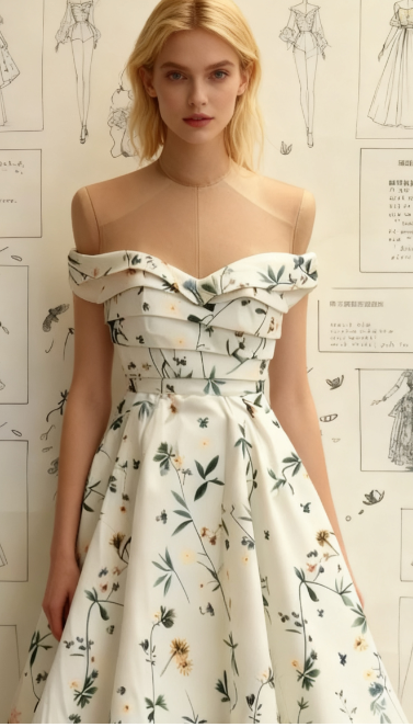Elegant Strapless A-Line Short Prom Dresses Floral Chiffon Guest Dresses Sleeveless Birthday Dresses