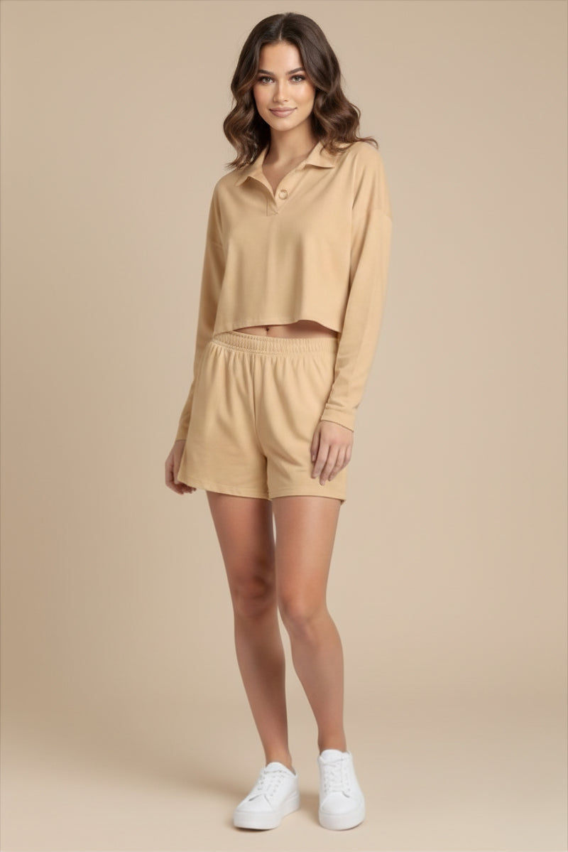 Ella Short Set - Tan