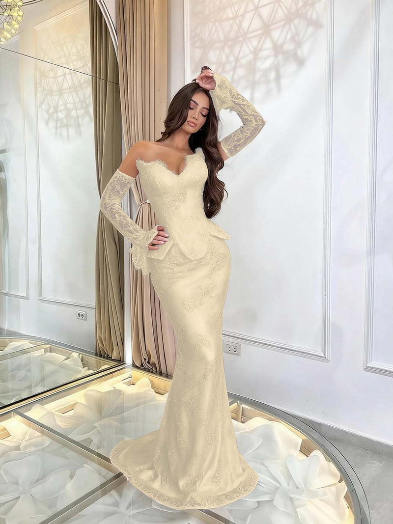 Enchanting Burgundy Sleeveless Prom Dress Mermaid Applique with Lace Gloves