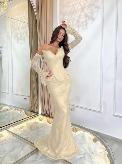 Enchanting Burgundy Sleeveless Prom Dress Mermaid Applique with Lace Gloves