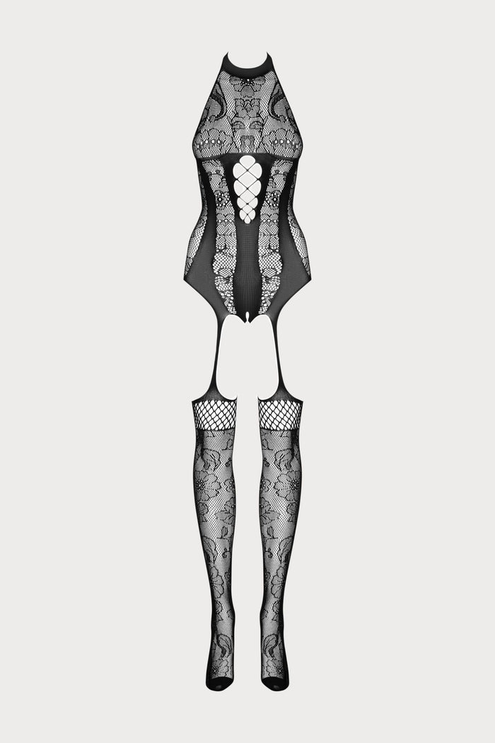 Obsessive F240 Black Crotchless Bodystocking