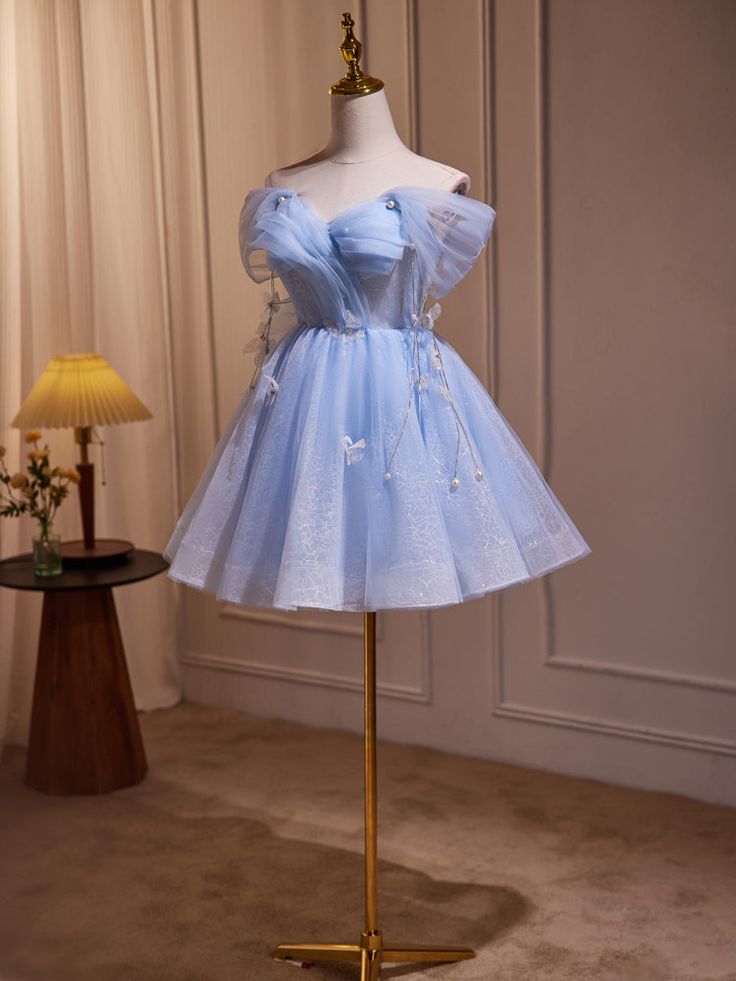 Fairy Off the Shoulder Lace Short Homecoming Dresses