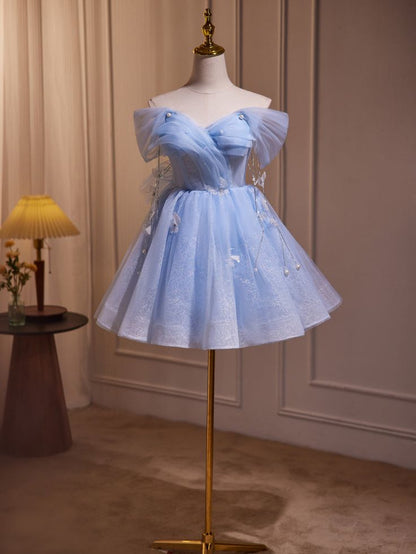 Fairy Off the Shoulder Lace Short Homecoming Dresses