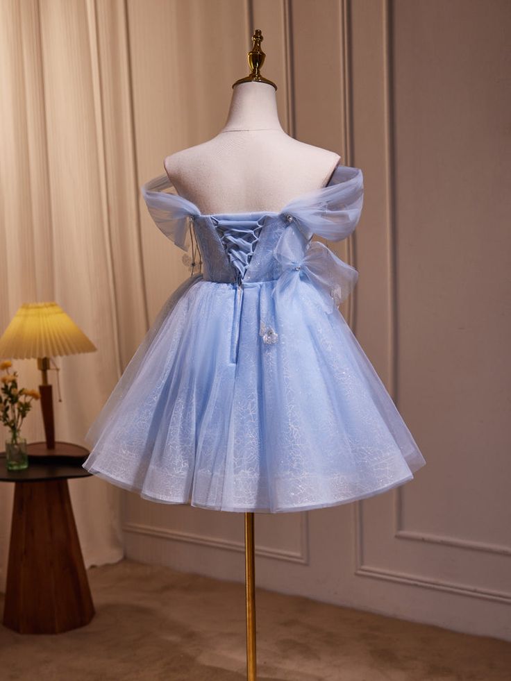 Fairy Off the Shoulder Lace Short Homecoming Dresses