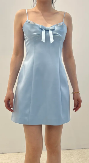 Fashion Pale Blue Hoco Dresses, Sheath Short Prom Dresses, Satin Spaghetti Strap Birthday Dresses Sheath Short Prom Dresses