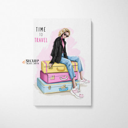 Fashion Wall Art Time To Travel - SharpWallArts