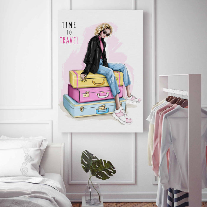 Fashion Wall Art Time To Travel - SharpWallArts