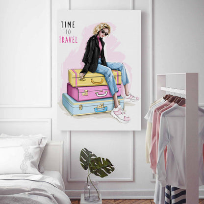 Fashion Wall Art Time To Travel - SharpWallArts