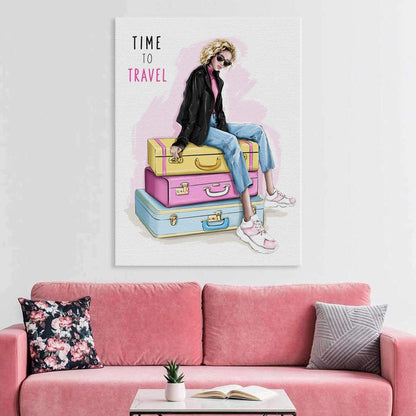 Fashion Wall Art Time To Travel - SharpWallArts