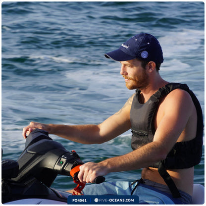 Fast Dry Crew Cap, Blue, 100% Polyester, UPF 40 - FO4561 - Five Oceans